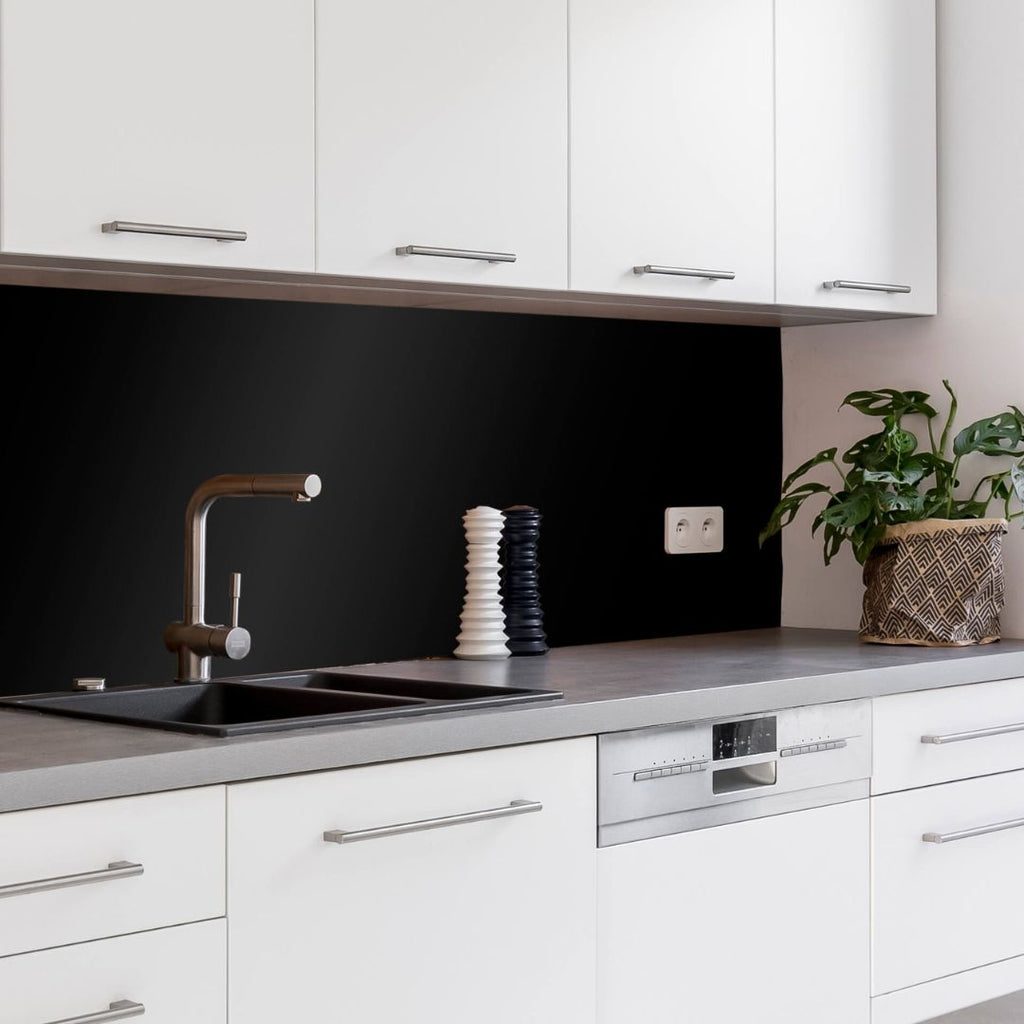 Küchenrückwand - Schwarz